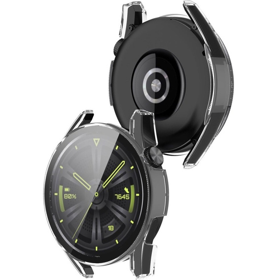 2w1 Etui + Szkło hartowane do Huawei Watch GT 3 46mm, Przezroczyste