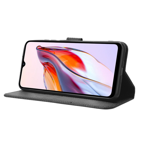 Etui z klapką do Xiaomi Redmi 12C, Wallet, Smart Magnet, czarne