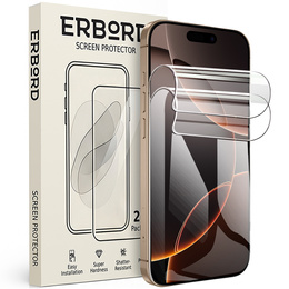 2x Folia Hydrożelowa ERBORD do iPhone 16 Pro Max – elastyczna ochrona ekranu na co dzień