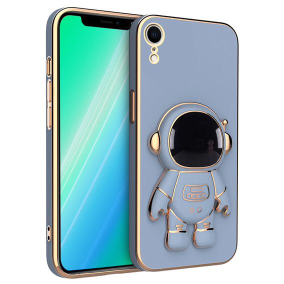 Etui do iPhone XR, Astronaut, niebieskie