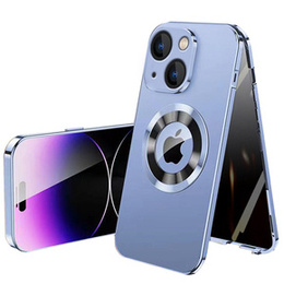 Etui do iPhone 13, Dual Glass, do Magsafe, niebieskie