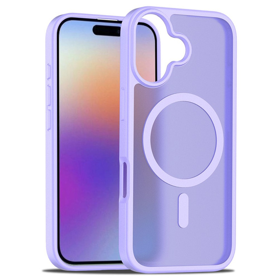Etui Matt Case do iPhone 17, do MagSafe, półprzezroczyste fioletowe