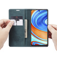 Etui CASEME do Xiaomi do Redmi Note 9s / 9 Pro, Leather Wallet Case, niebieskie