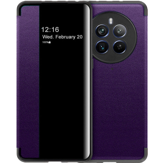 Etui z klapką do Realme 12 Pro 5G / 12 Pro+ 5G, Side View, fioletowe