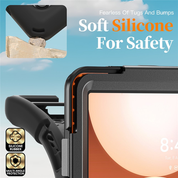 Pancerne etui z podstawką i paskiem na ramię do Samsung Galaxy Tab A11+