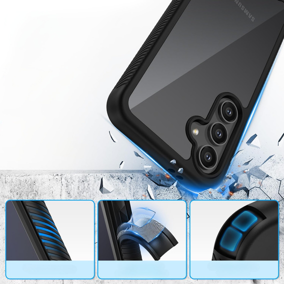 Etui do Samsung Galaxy S24 FE, Shockproof, z folią, czarne