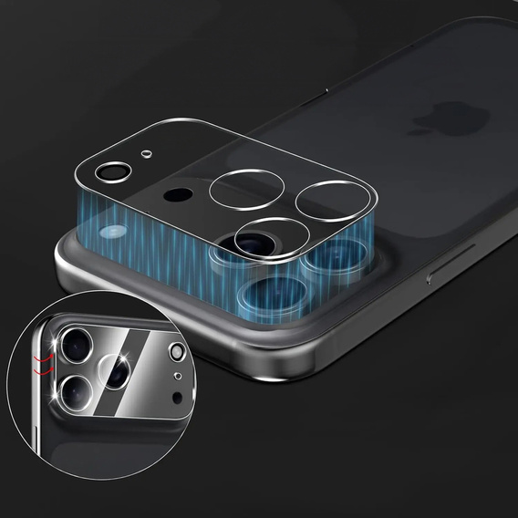 Szkło hartowane na wyspę aparatów ERBORD do iPhone 17 Pro Max