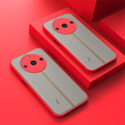 Etui silikonowe do Realme 11 Pro / 11 Pro +, z ochroną aparatu, przezroczyste / czerwone