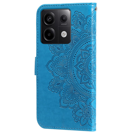 Etui z klapką do Xiaomi Redmi Note 13 Pro 5G, Mandala, niebieskie