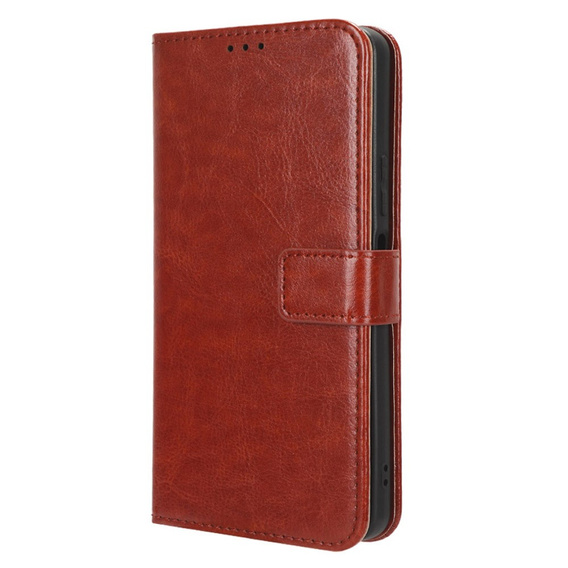 Etui z klapką do Huawei Nova 11i, Crazy Horse Wallet, brązowe