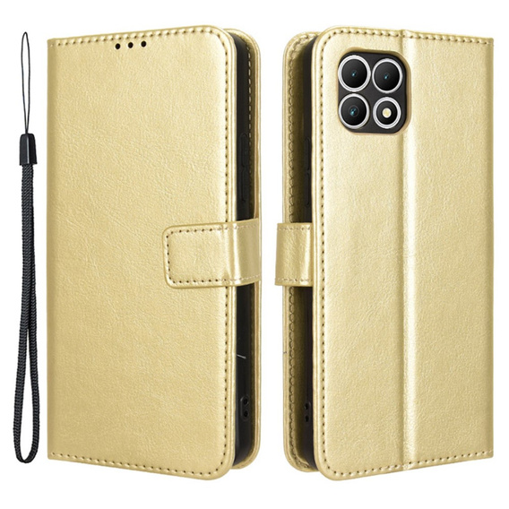 Etui z klapką do T Phone 2 5G, Crazy Horse Wallet, złote