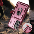 Etui pancerne do Samsung Galaxy S24+ Plus, CamShield Slide, różowe / czerwone