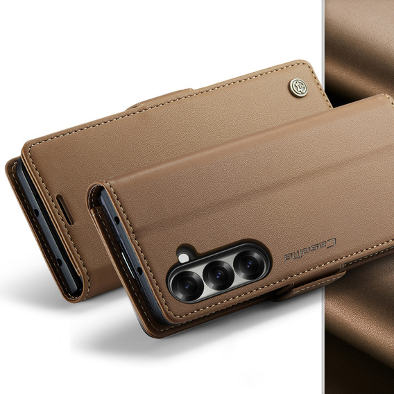Etui z klapką CASEME Litchi Wallet do Samsung Galaxy Z Fold7 5G