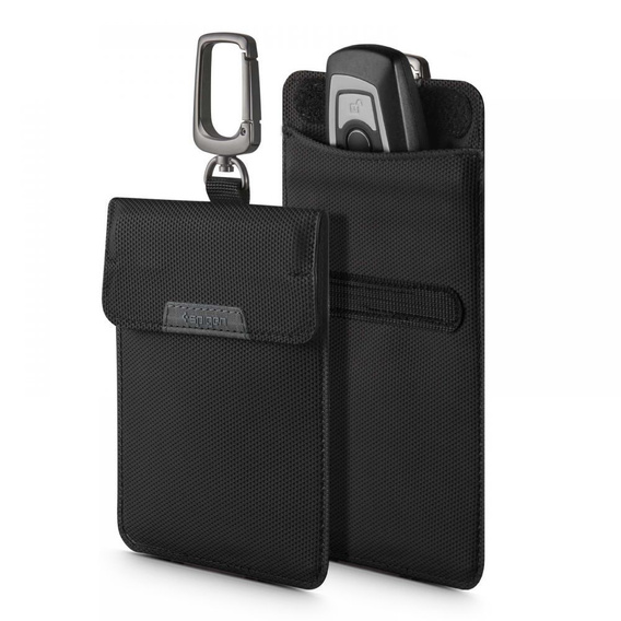 Spigen Etui pionowe Klatka Faradaya na kluczyk, kartę płatniczą, Black