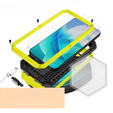 Etui pancerne do Samsung Galaxy S23, R-JUST CamShield Slide, żółte / czarne
