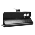 Etui z klapką do Motorola Moto G85, Crazy Horse Wallet, czarne