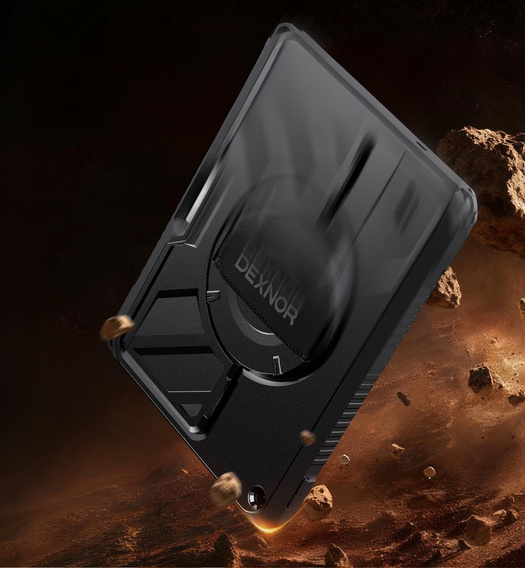 Etui Dexnor 360° z paskiem i uchwytem na rysik do iPad 10.2" 2021/2020/2019 (9/8/7 gen.)
