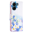 Etui z klapką do Xiaomi Redmi 13C / Poco C65, Wallet, Butterfly & Flowers białe