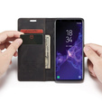 Etui CASEME do Samsung Galaxy S9, Leather Wallet Case, czarne