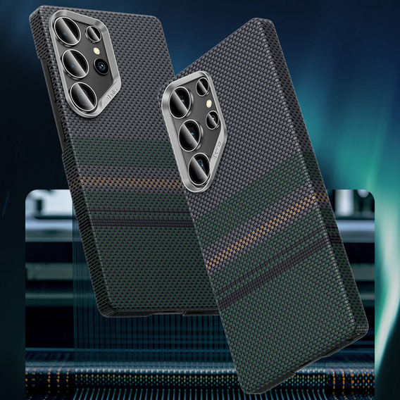 Etui BENKS Kevlar do Samsung Galaxy S25 Ultra, Magnetic Armor Air Aurora 600D 0045, do MagSafe, czarne