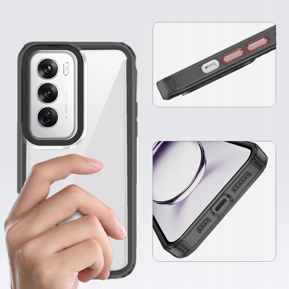 Etui do Oppo A80, Fusion Hybrid, przezroczyste / czarne