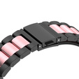Pasek Bransoleta do Samsung Galaxy Watch 4/5/6 40/42/43/44/45/46/47mm, Czarna / Różowa