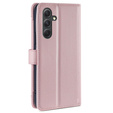 Etui z klapką do Samsung Galaxy A54 5G, Wallet Zipper Pocket, różowe