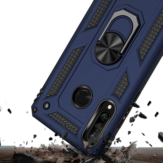 Etui pancerne do Huawei P30 Lite, Nox Case Ring, niebieskie