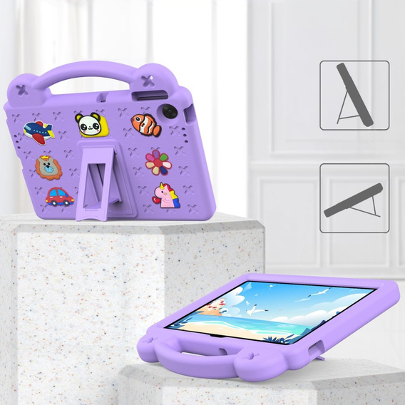 Etui do Lenovo Tab 10.1" TB311FU, Cute Patterns, z podstawką, fioletowe