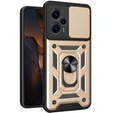 Etui pancerne do Xiaomi Poco F5, CamShield Slide, złote