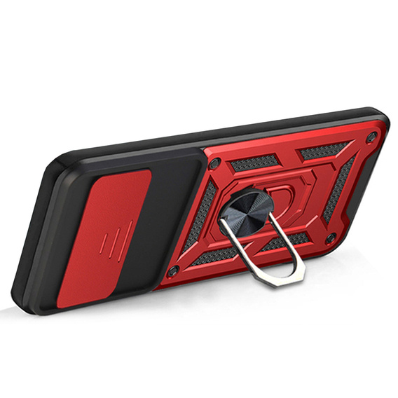 Etui pancerne do Realme 11 Pro 5G / 11 Pro+ 5G, CamShield Slide, czerwone