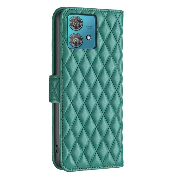 Etui z klapką do Motorola Edge 40 Neo, Wallet, BINFEN COLOR, zielone