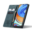 Etui CASEME do Xiaomi do Redmi Note 9s / 9 Pro, Leather Wallet Case, niebieskie