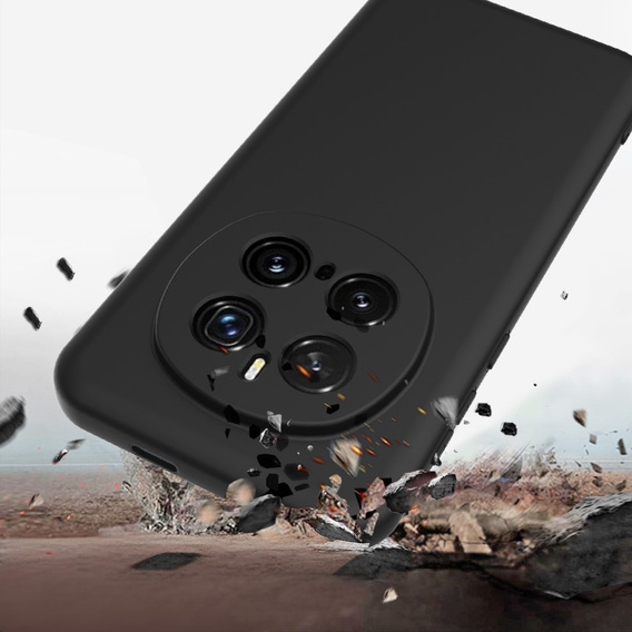 Etui silikonowe do Honor Magic7 Pro 5G – czarne, kompatybilne z MagSafe, antywstrząsowe