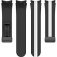 Pasek Silikonowy do Samsung Galaxy Watch 4/5/6 40/42/43/44/45/46/47mm, Czarny / Biały