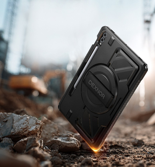 Etui Dexnor 360° z paskiem i uchwytem na rysik do Samsung Galaxy Tab S9+ / S10+