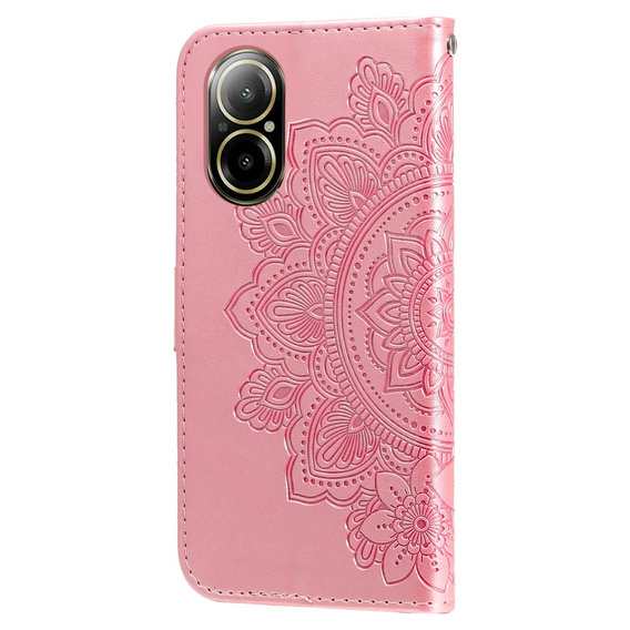 Etui z klapką do Realme C67, Mandala, różowe rose gold