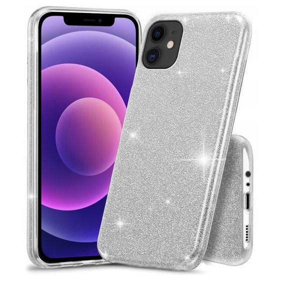 Etui Glitter Case do iPhone 12/12 Pro, Silver
