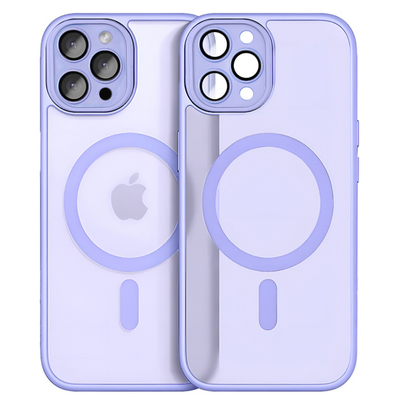 Etui do iPhone 16 Pro, do MagSafe, ERBORD Matt Case, fioletowy + Szkło na ekran