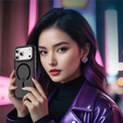 Etui Matt Case do iPhone 17 Pro Max, pancerne, do MagSafe, przydymione z czarnymi bokami