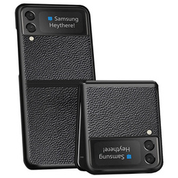 Etui Litchi Leather do Samsung Galaxy Z Flip 4, Black
