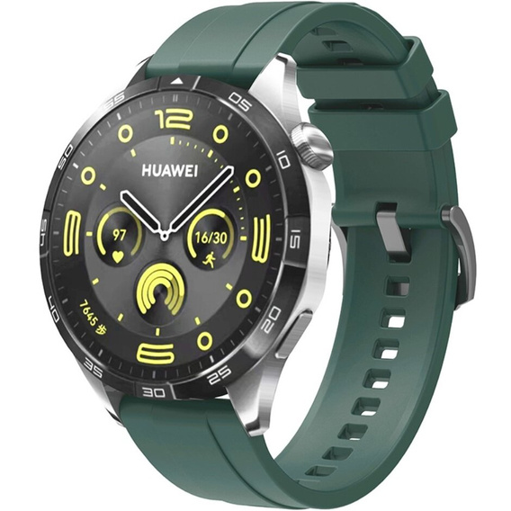 Pasek Silikonowy Uniwersalny 22mm, Ciemno zielony