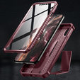 Etui pancerne do iPhone XS Max, Dexnor Full Body, czerwone