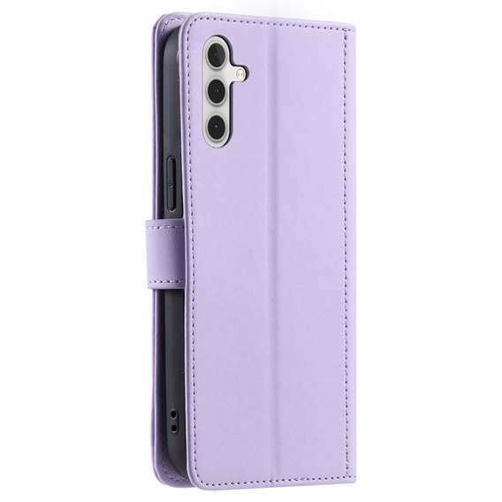 Etui z klapką do Samsung Galaxy A55 5G, Rhombus Crossbody Leather, fioletowe