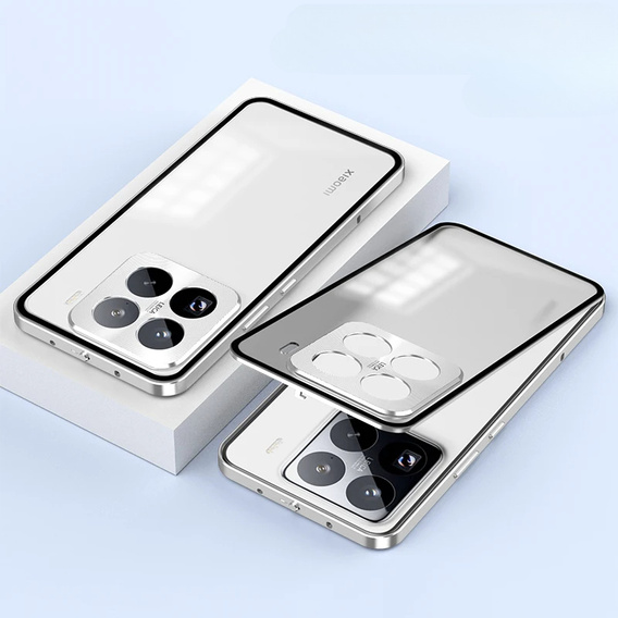 Etui do Xiaomi 15, Frame Case, srebrne