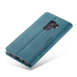 Etui CASEME do Samsung Galaxy S9 Plus, Leather Wallet Case, niebieskie