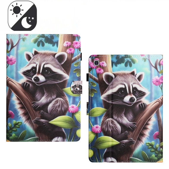 Etui do Samsung Galaxy Tab A7 Lite, z klapką, raccoon