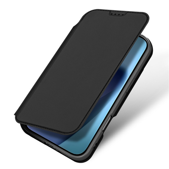 Etui Dux Ducis do iPhone 17 Air, Skin Pro, z klapką, z miejscem na kartę,  czarne