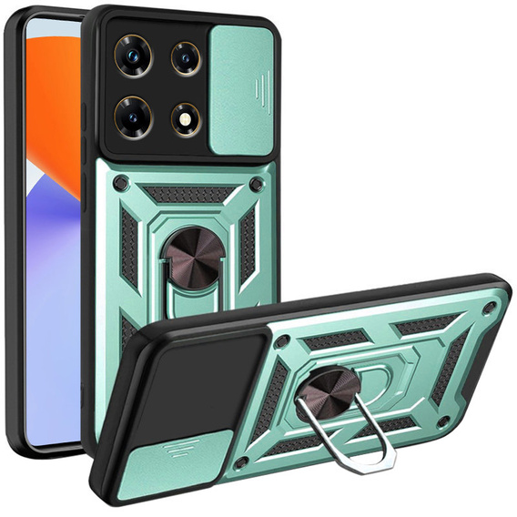Etui pancerne do Infinix Note 30 5G, CamShield Slide, zielone