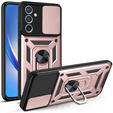 Etui pancerne do Samsung Galaxy A34 5G, CamShield Slide, różowe rose gold